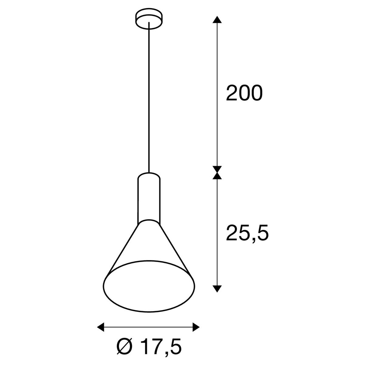 Lampe suspendue noire avec intérieur doré E27 