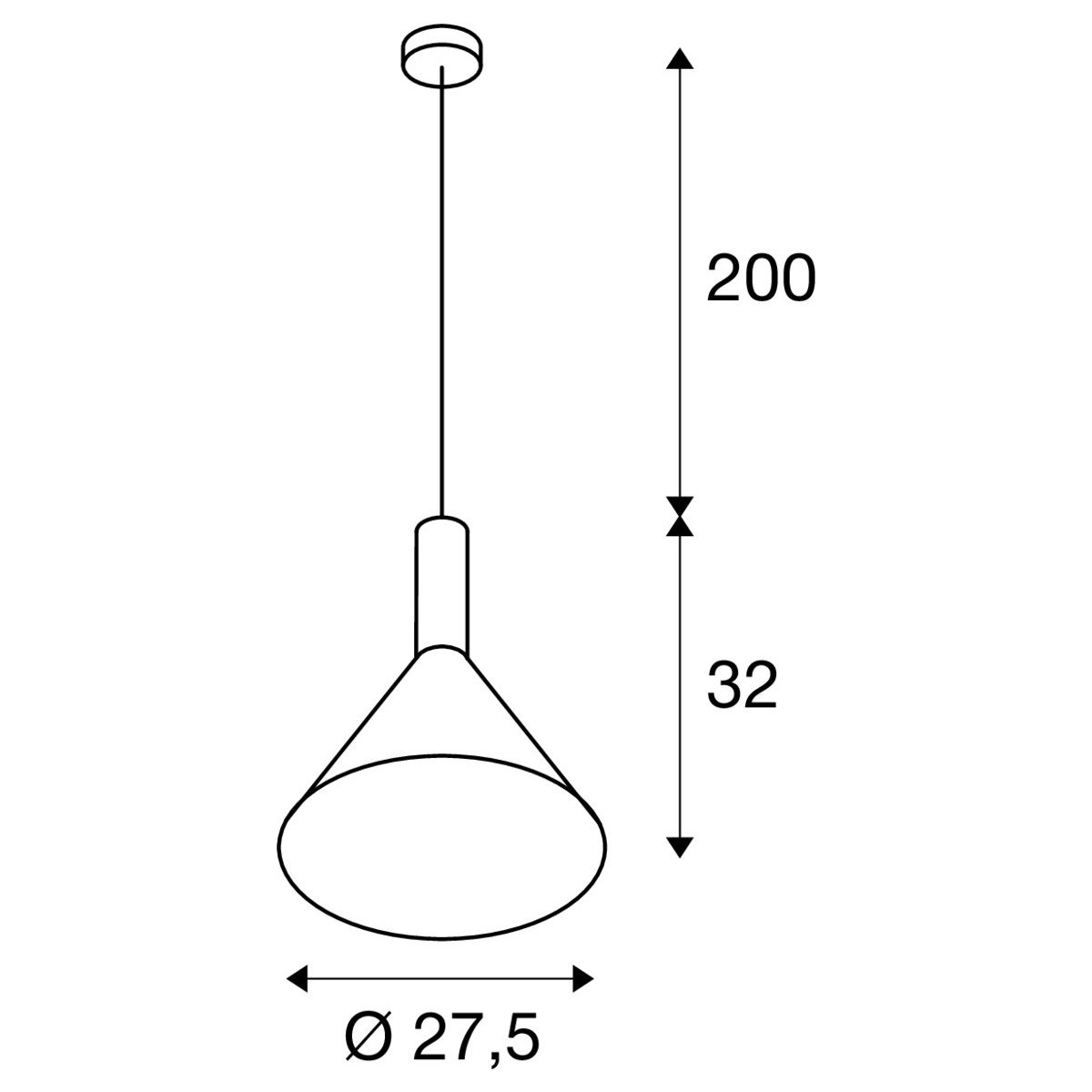 Lampe suspendue noire avec intérieur doré E27