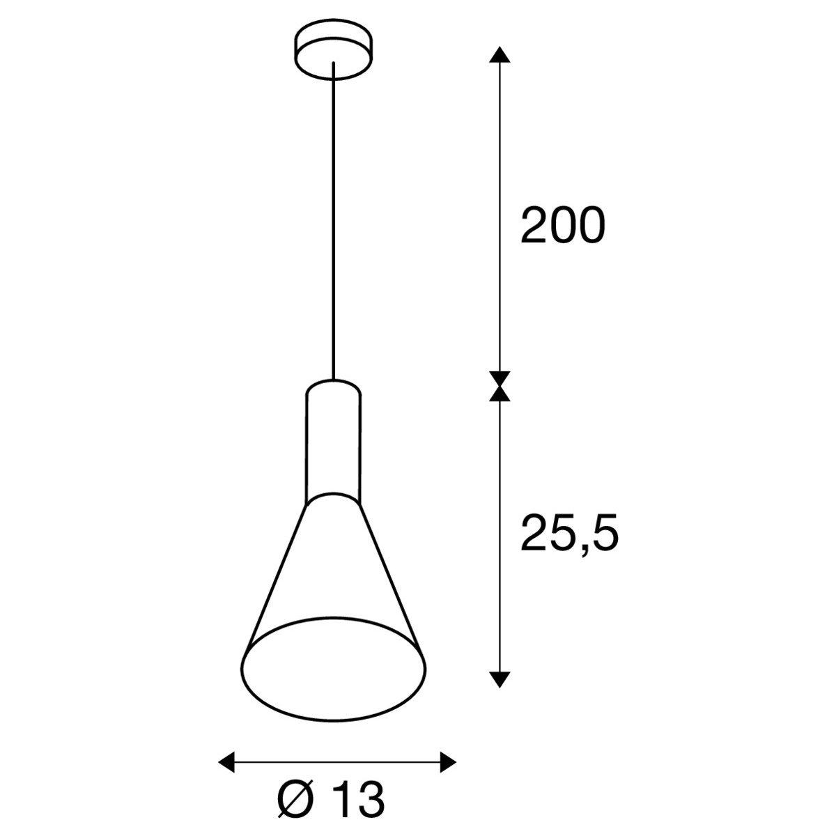 Lampe suspendue noire avec intérieur doré E27 