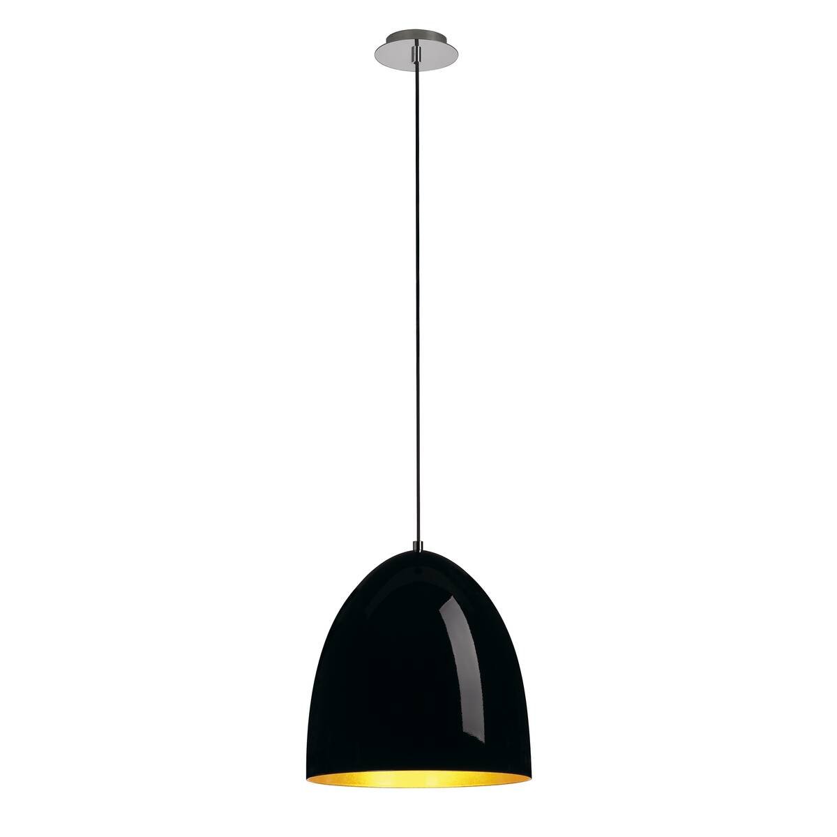 Zwart/Goud hanglamp pendellamp E27 aluminium