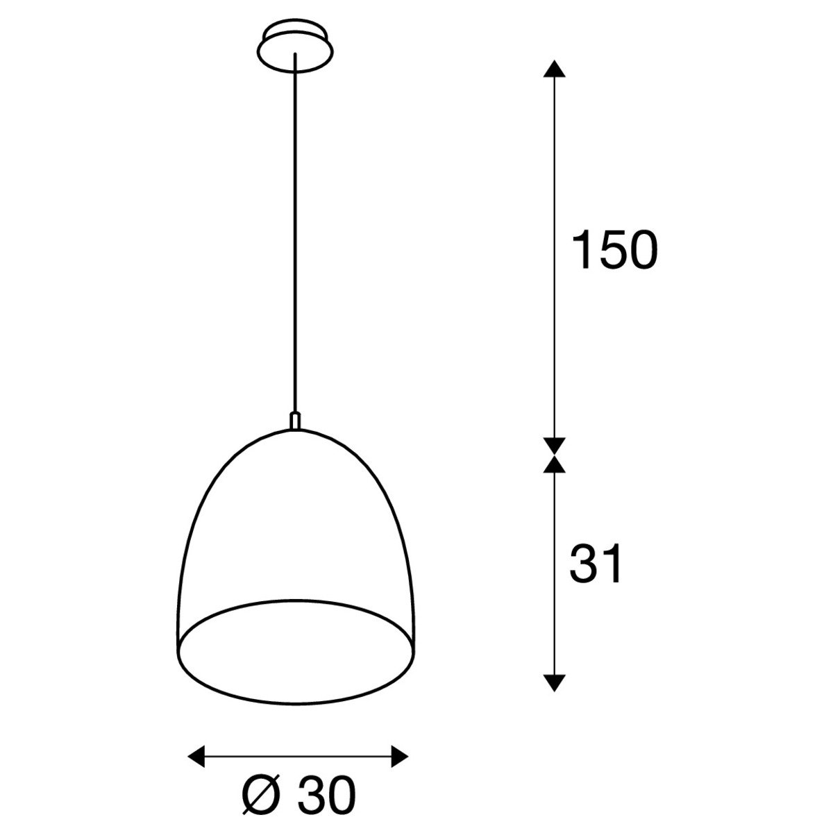 Zwart/Goud hanglamp pendellamp E27 aluminium