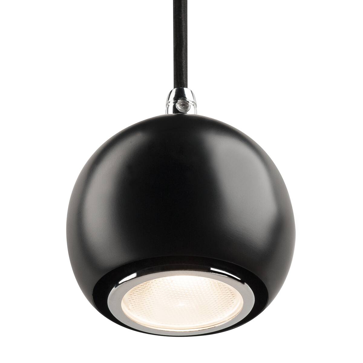 Lampe suspendue sphère noire aluminium Plafonnier Gu10