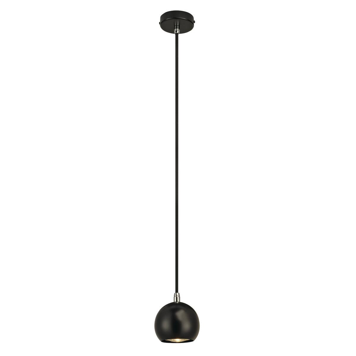 Lampe suspendue sphère noire aluminium Plafonnier Gu10