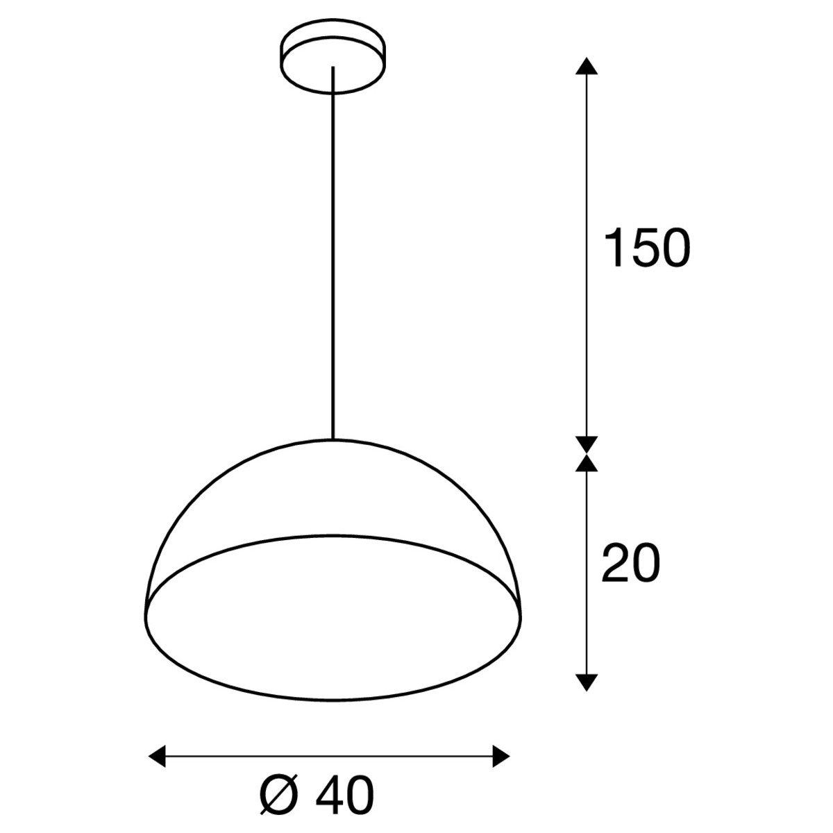 Lampe suspendue ronde d'éclairage intérieur noir/doré aluminium E27