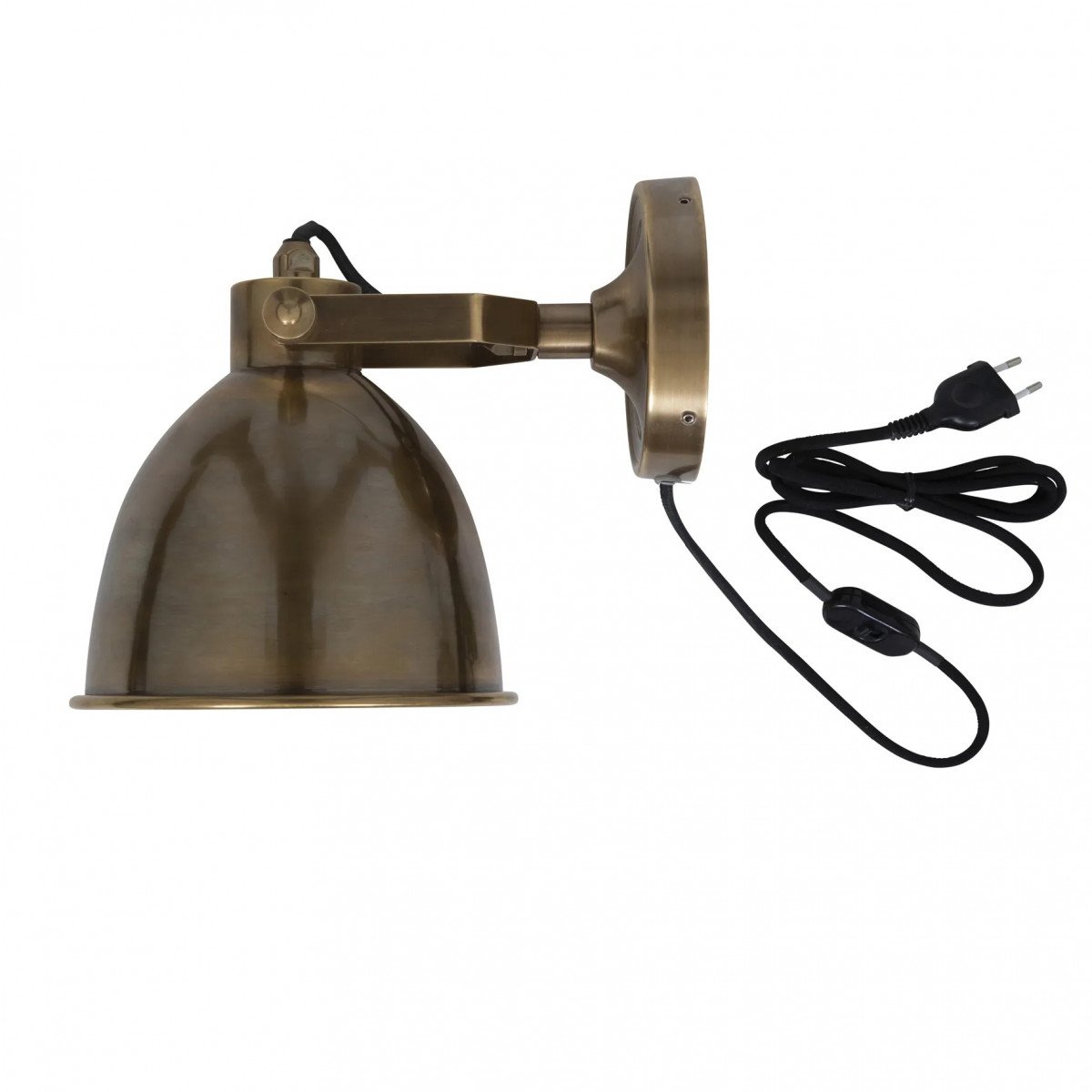 lampe en laiton de couleur laiton antique avec un raccord E27