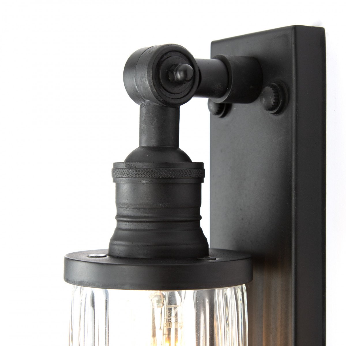 Lampe d'extérieur en laiton design anthracite Lampe murale E27 noir