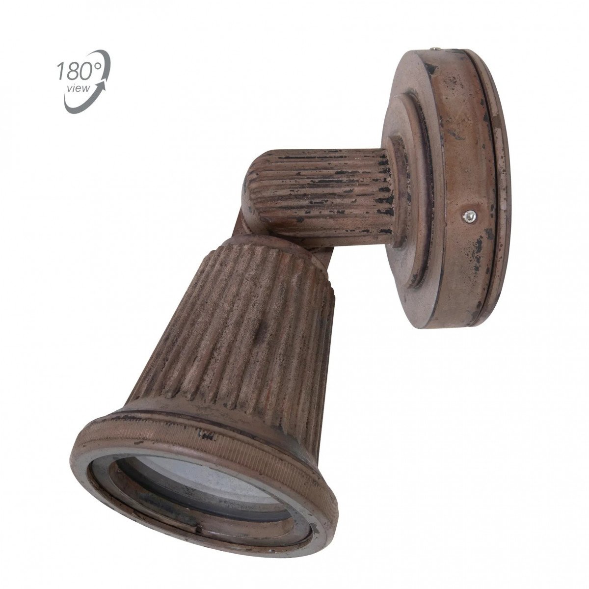 lampe en laiton couleur rouille antique avec douille GU10