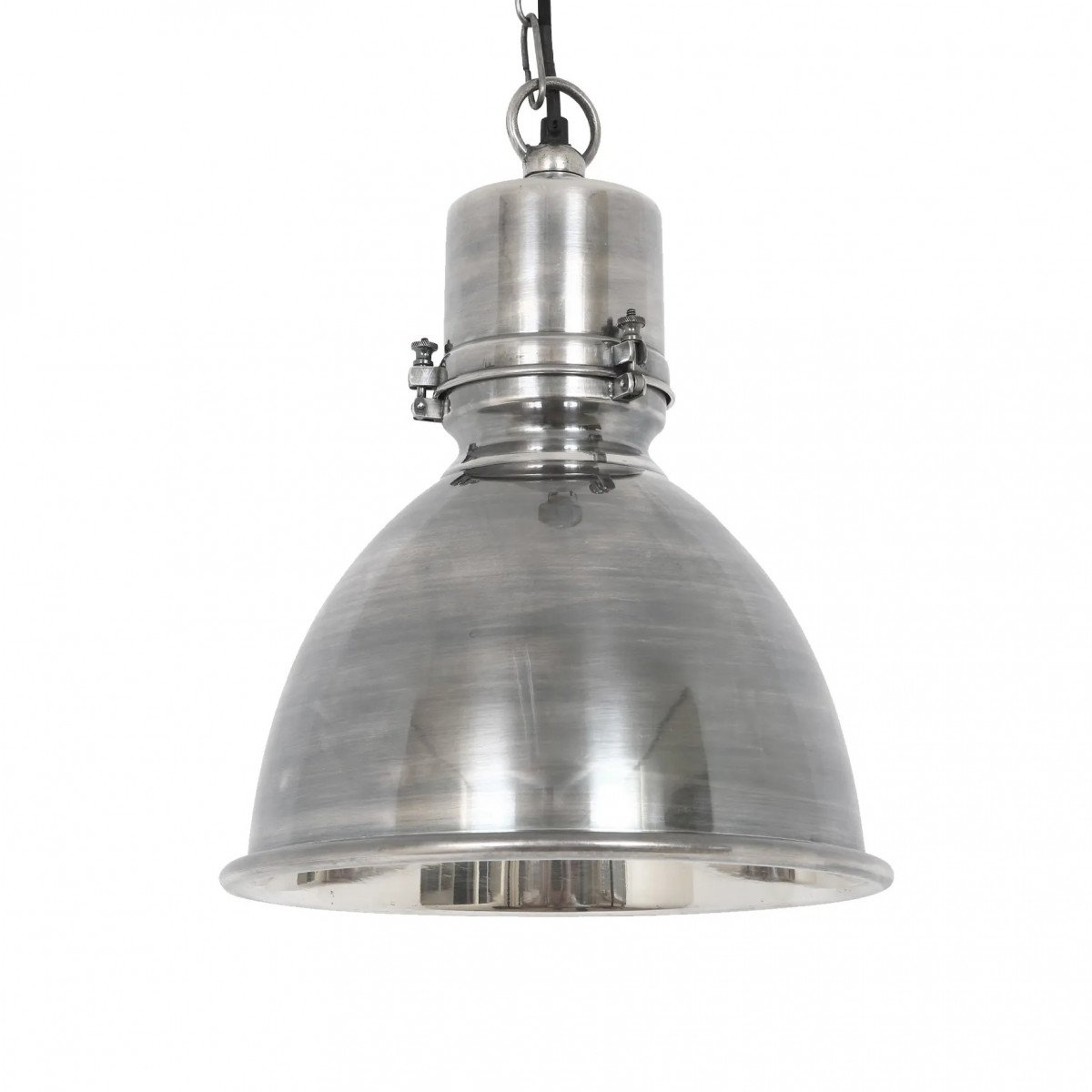 lampe en laiton couleur argent antique avec raccord E27