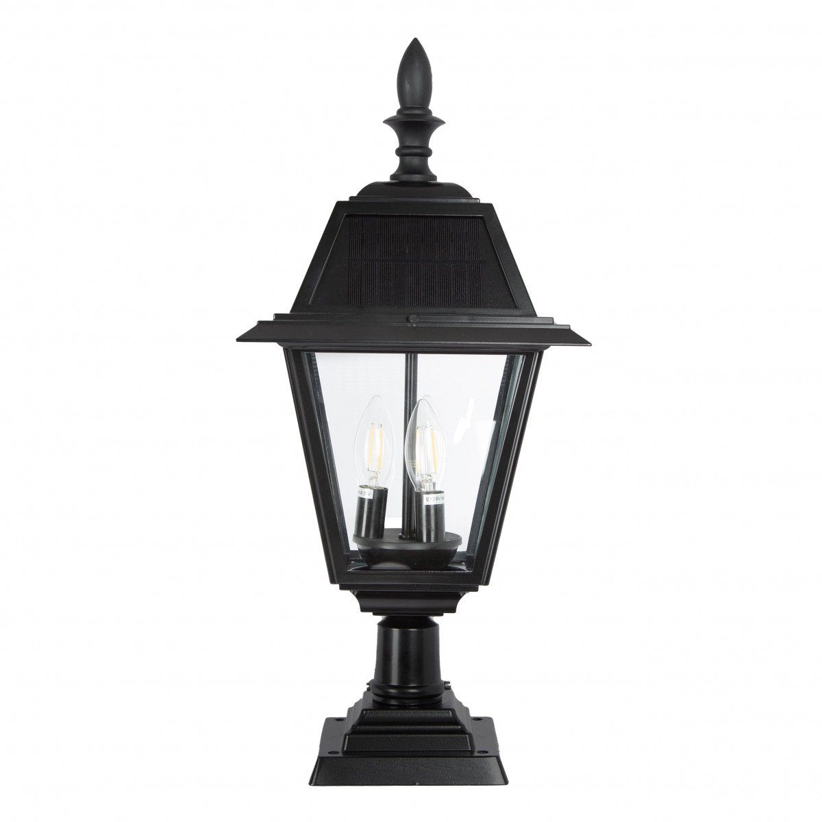 Lampe d'extérieur Vincenzo socle noir aluminium classique