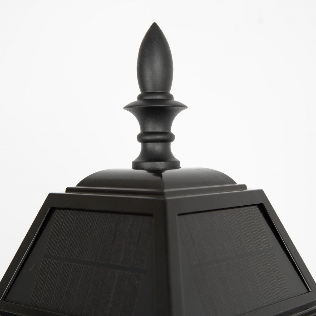 Lanterne solaire classique aluminium noir