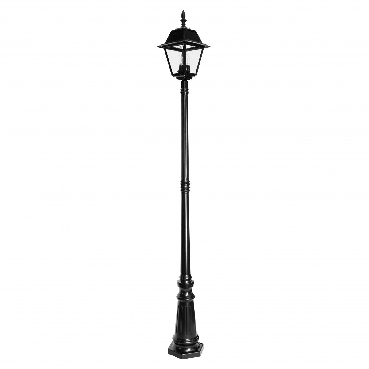 Lanterne solaire classique aluminium noir