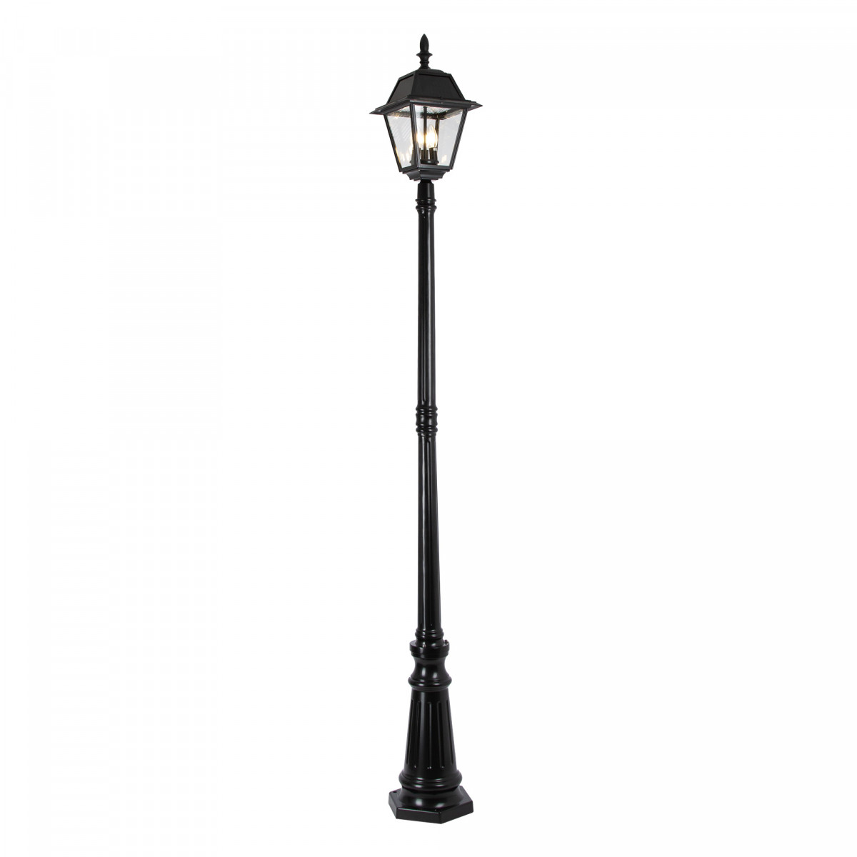 Lanterne solaire classique aluminium noir