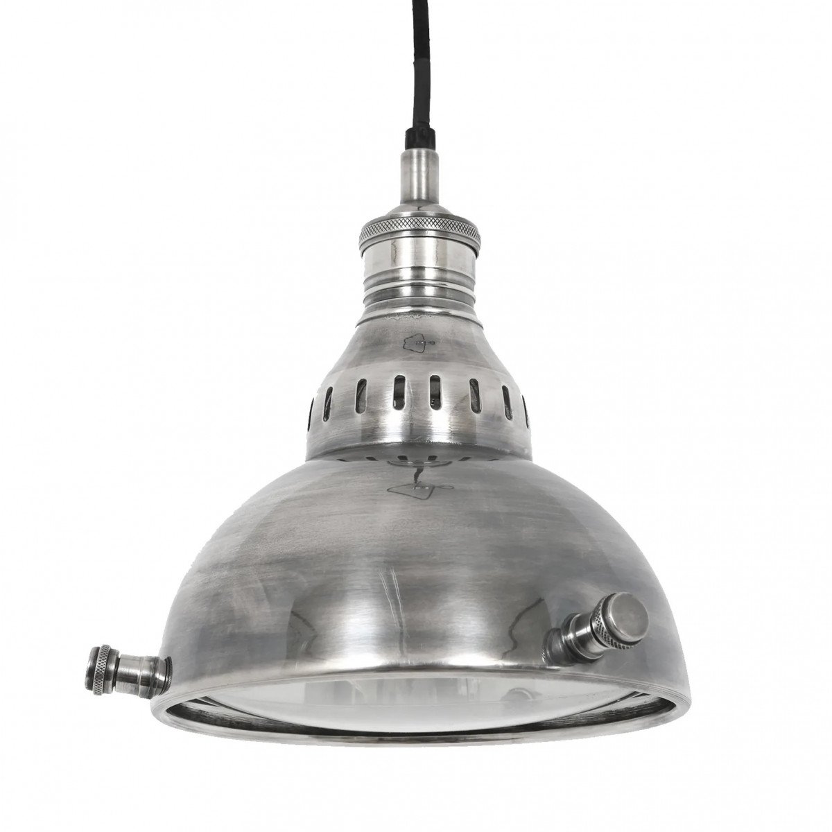 lampe en laiton couleur argent antique avec raccord E27