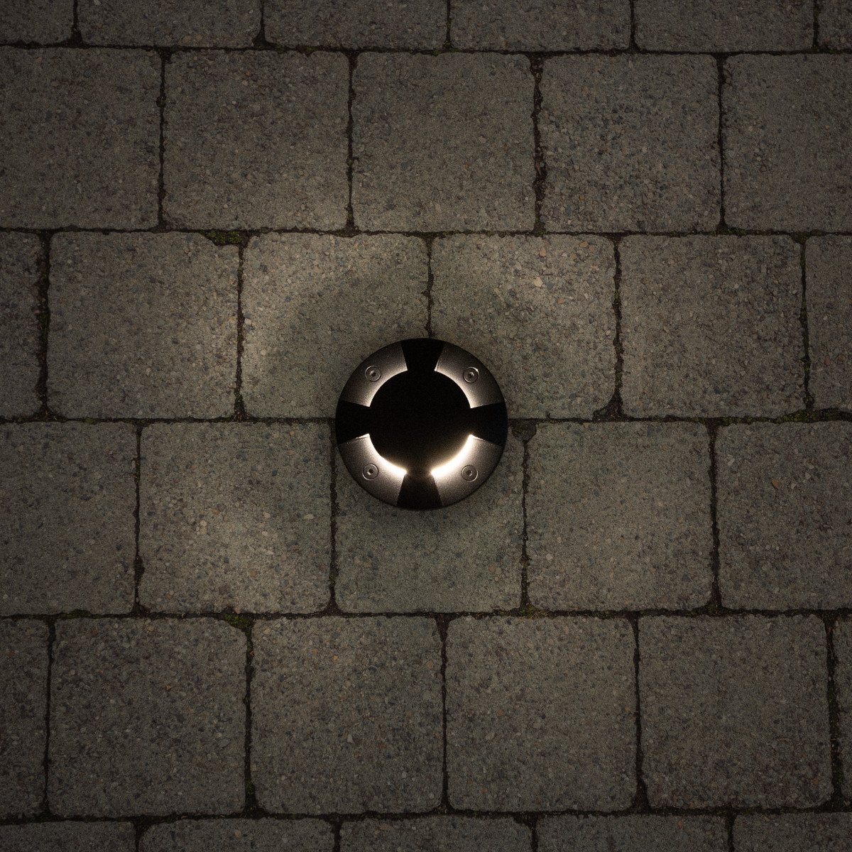 Spot au sol encastrable LED noir rond Ø11 acier inoxydable avec GU10 