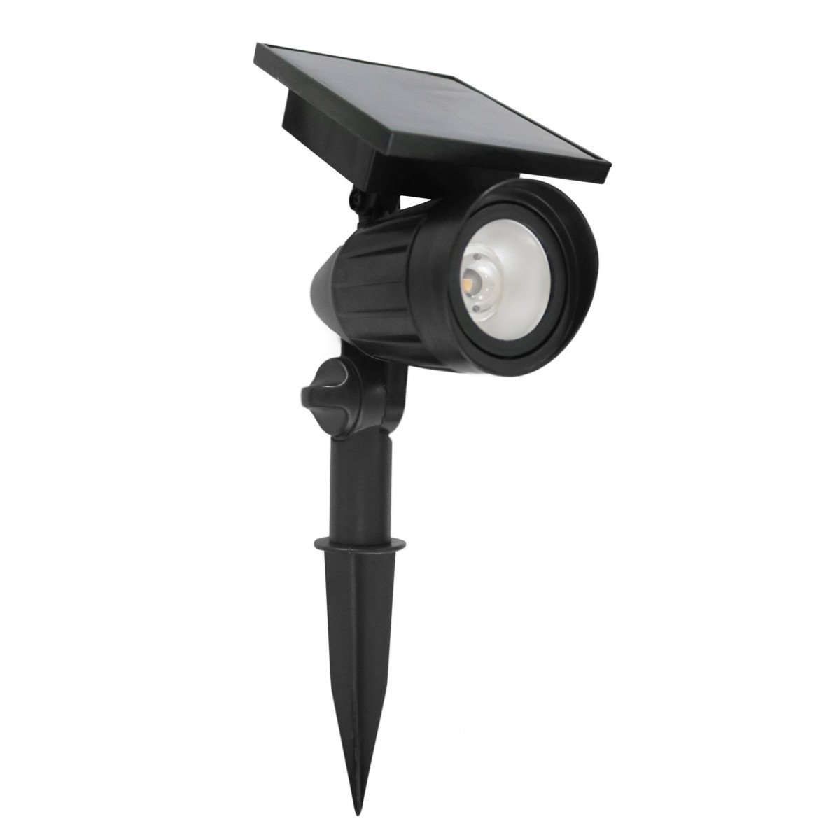 2x Solar LED Spot de jardin Noir