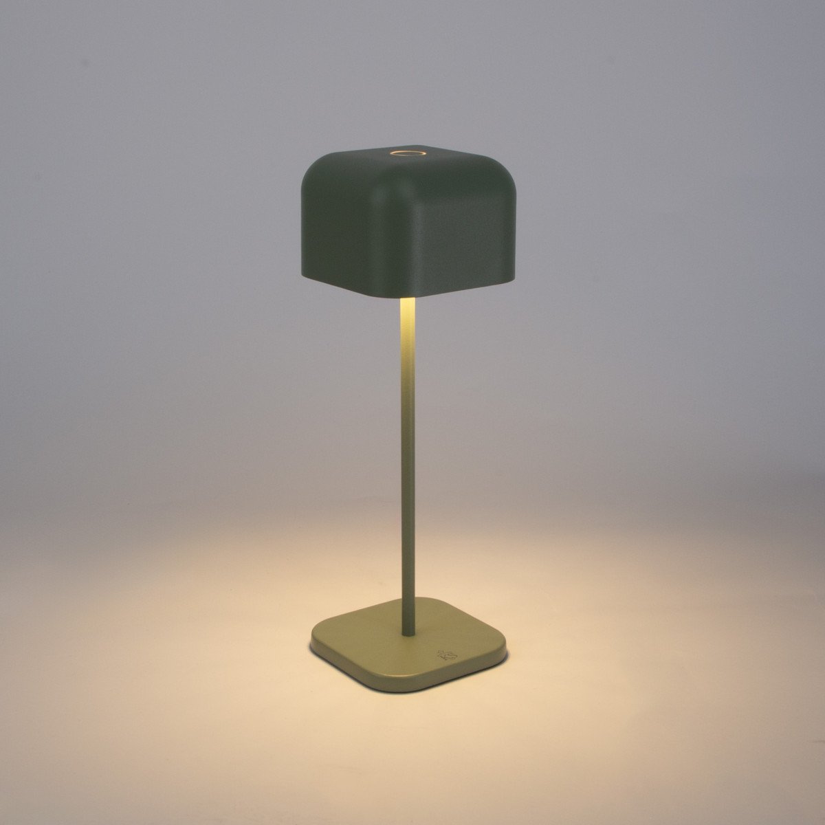 Lampe de table verte en aluminium moderne pour l'intérieur et l'extérieur