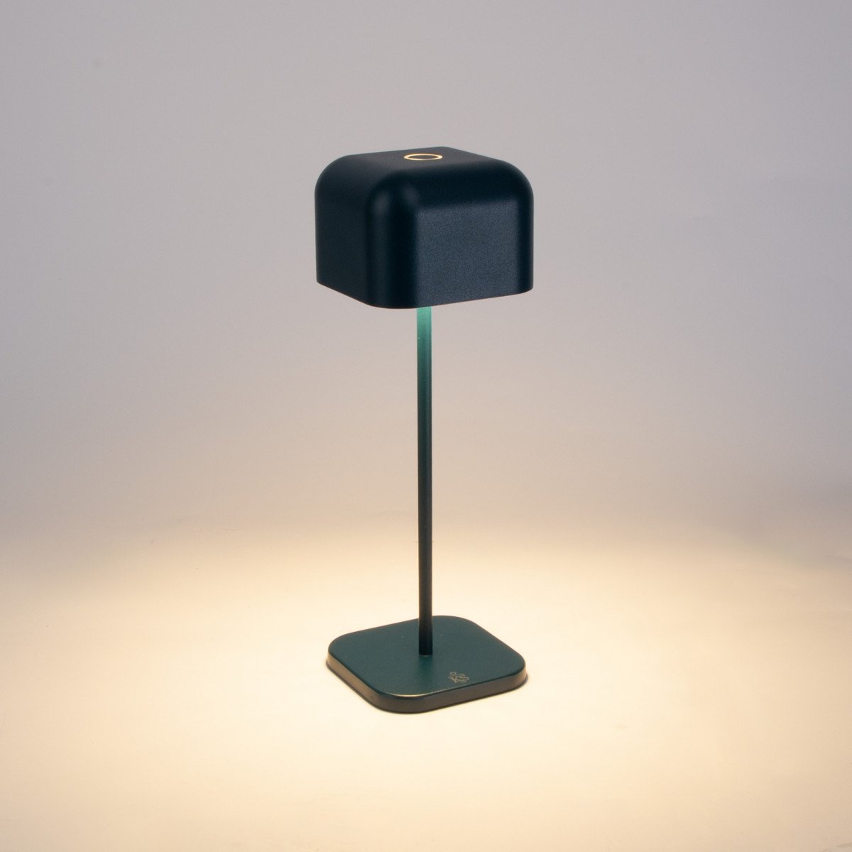 Lampe de table bleue en aluminium moderne pour l'intérieur et l'extérieur