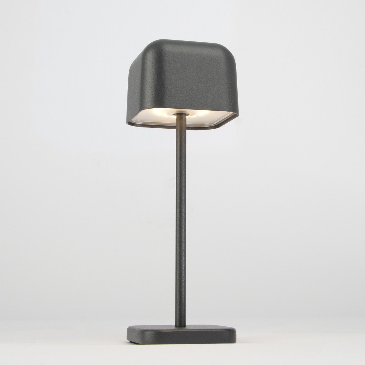 Lampe de table compacte anthracite en aluminium moderne pour l'intérieur et l'extérieur