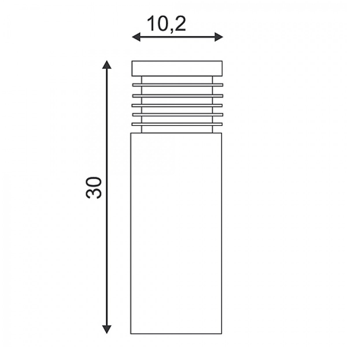 Vap Slim 30 Acier inoxydable brossé 1xe27